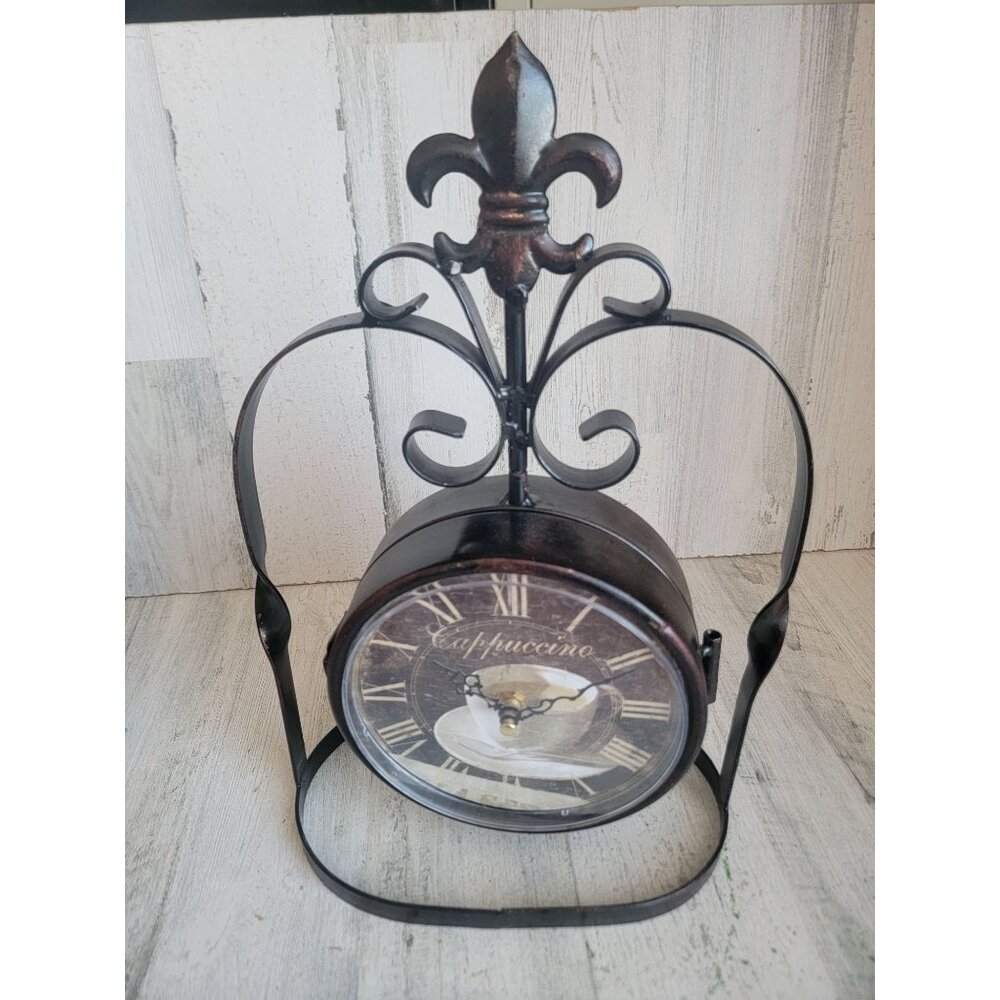 Pier 1‎ clock Rustic expresso cappuccino home decor